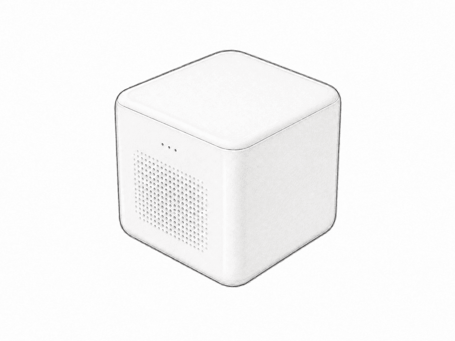 COMPUTR Core — a small rounded white cube